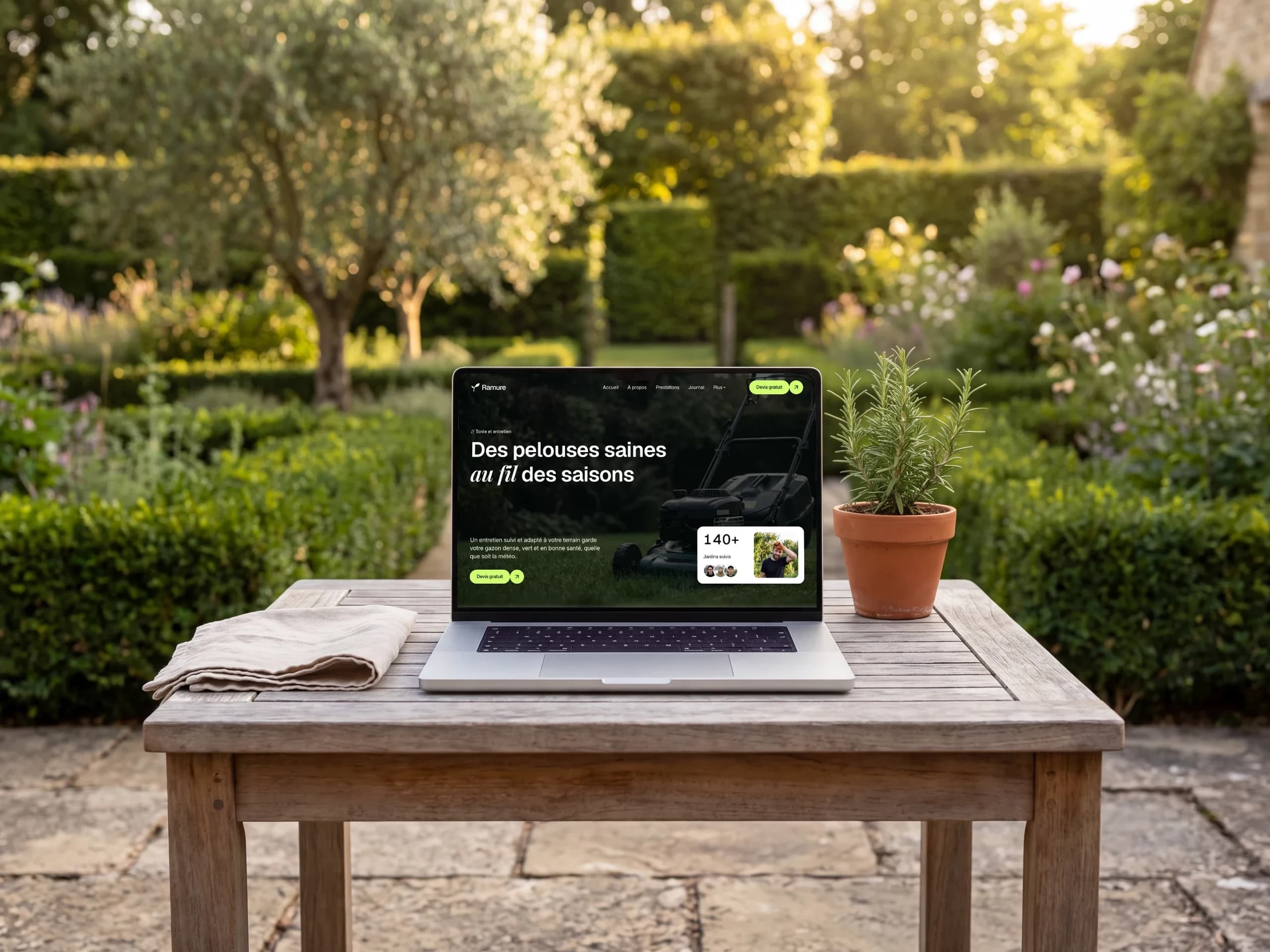 Ramure, site de démonstration paysagisme conçu par Reflect Studio