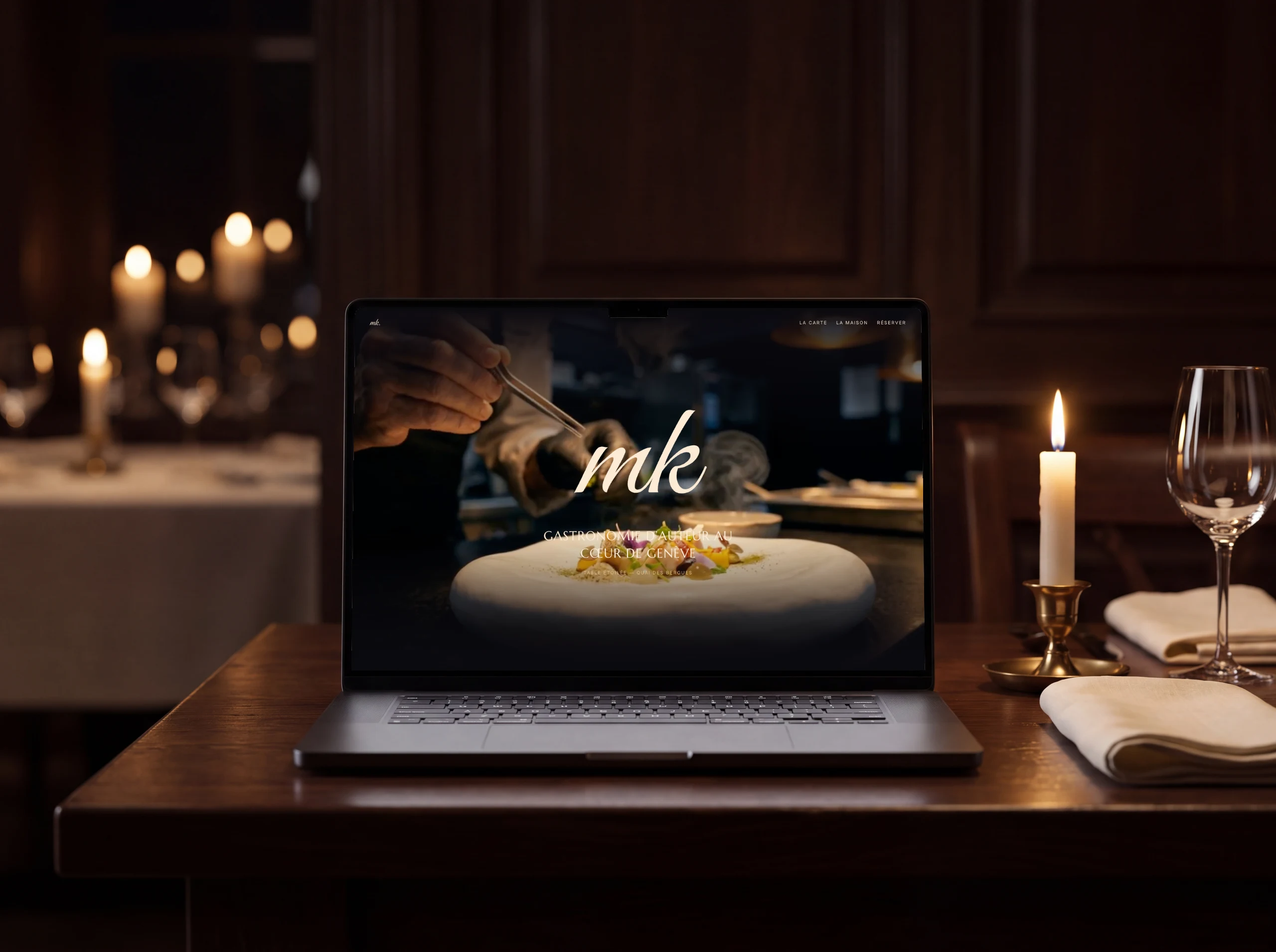 MK, site de démonstration restauration conçu par Reflect Studio
