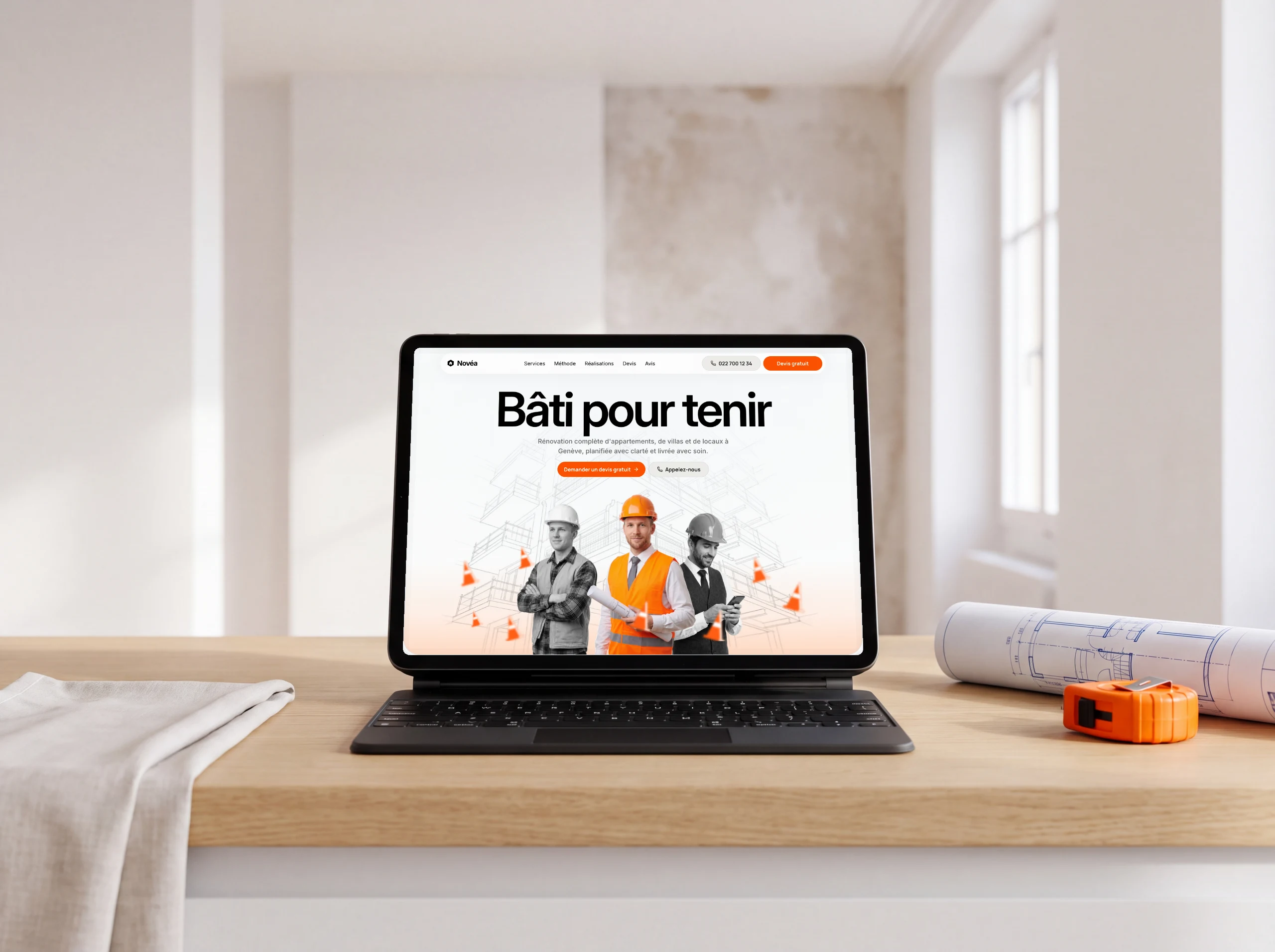 Novéa, site de démonstration rénovation conçu par Reflect Studio