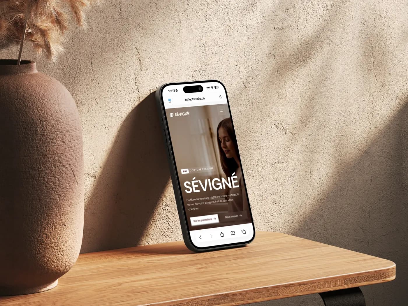 Sévigné, site de démonstration coiffure conçu par Reflect Studio
